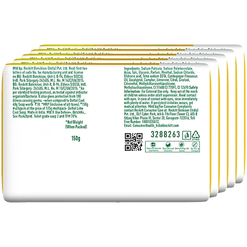 Dettol Lime Fresh Bathing Soap Bar With 12 Hr Freshness, 150 g - Image 2