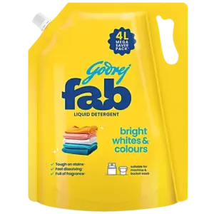 Godrej Fab Fab Liquid Detergent For Machine & Bucket Wash, 4 L