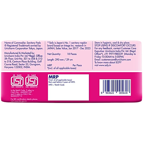 Sofy Bodyfit Pro Sanitary Napkins - XL, 18 pcs - Image 2