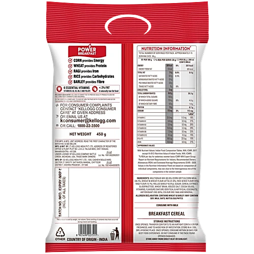 Kellogg's Multigrain Plus Corn Flakes Power Breakfast With 6 Vitamins, 450 g - Image 2