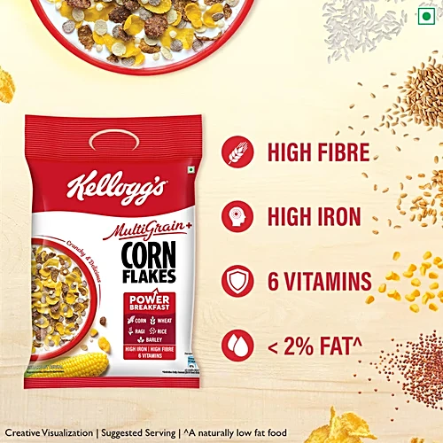 Kellogg's Multigrain Plus Corn Flakes Power Breakfast With 6 Vitamins, 450 g - Image 5