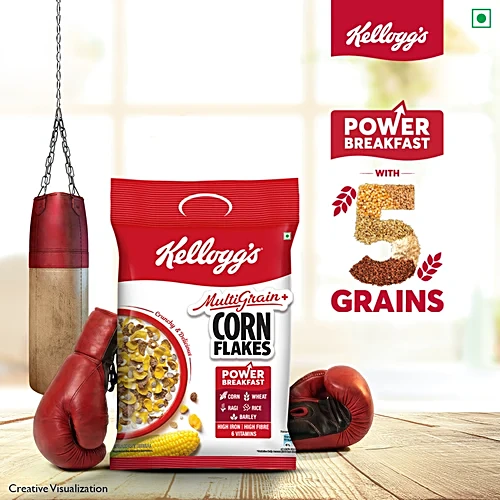 Kellogg's Multigrain Plus Corn Flakes Power Breakfast With 6 Vitamins, 450 g - Image 6