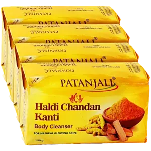 Patanjali Haldi Chandan Kanti Body Cleanser, 150 g (Pack of 4)