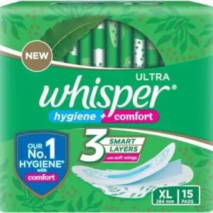 Whisper hygiene + comfort XL 15 PADS
