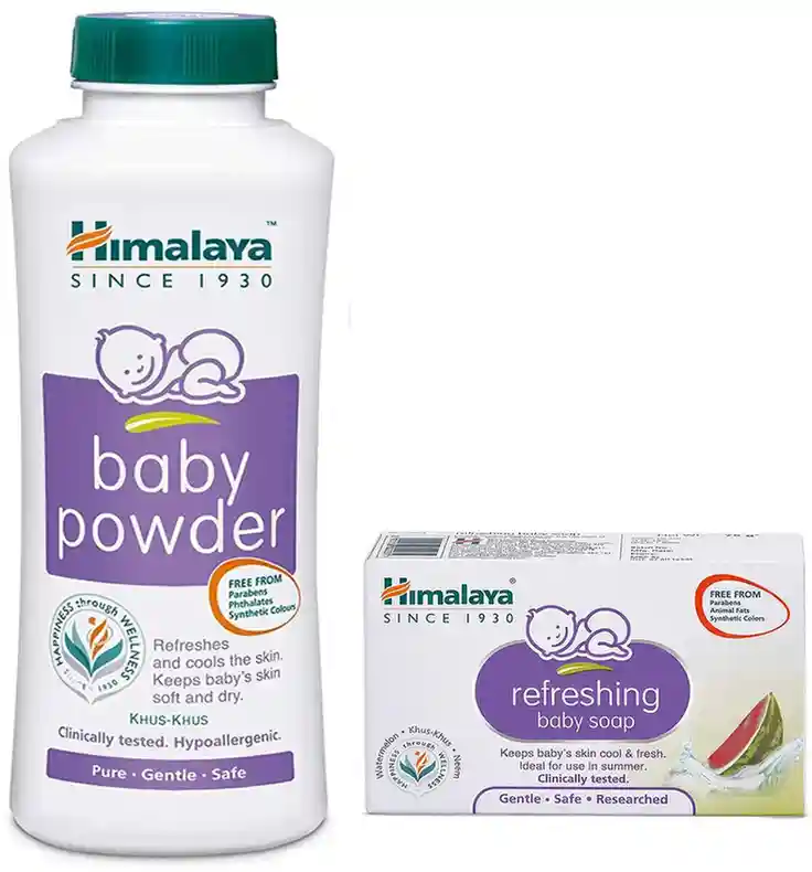 HIMALAYA Baby Powder 200g With Refreshing Baby Soap 75g