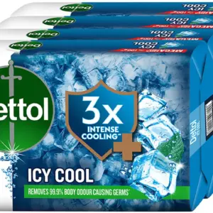 Dettol 3X Icy Cool Bathing Soap for Men & Women