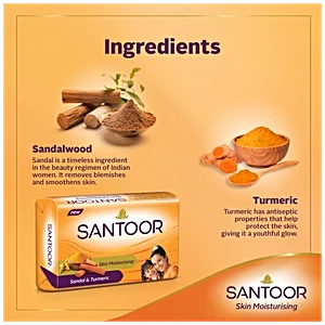 Santoor Soap With Santoor Free Handwash - Image 2