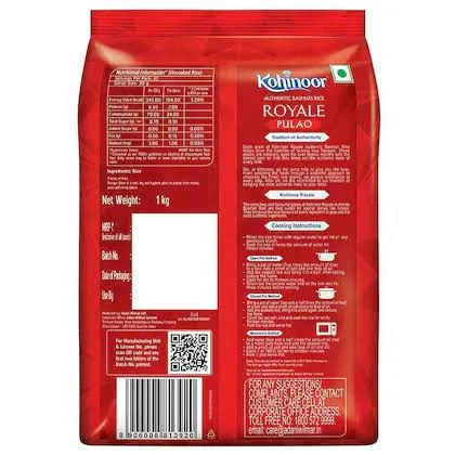 Kohinoor Authentic Royale Pulao Basmati Rice 1 kg - Image 2