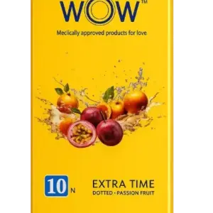 WOW Extra Time Dotted Condoms – Passion Fruit Flavour (Pack of 10)