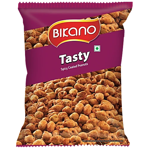 Bikano Tasty Spicy Coated Peanuts, 62 g Pouch