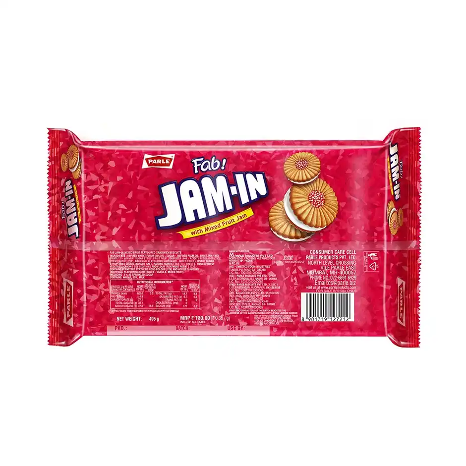 Parle Fab! Jam-In Mixed Fruit Cream Biscuits - Image 2